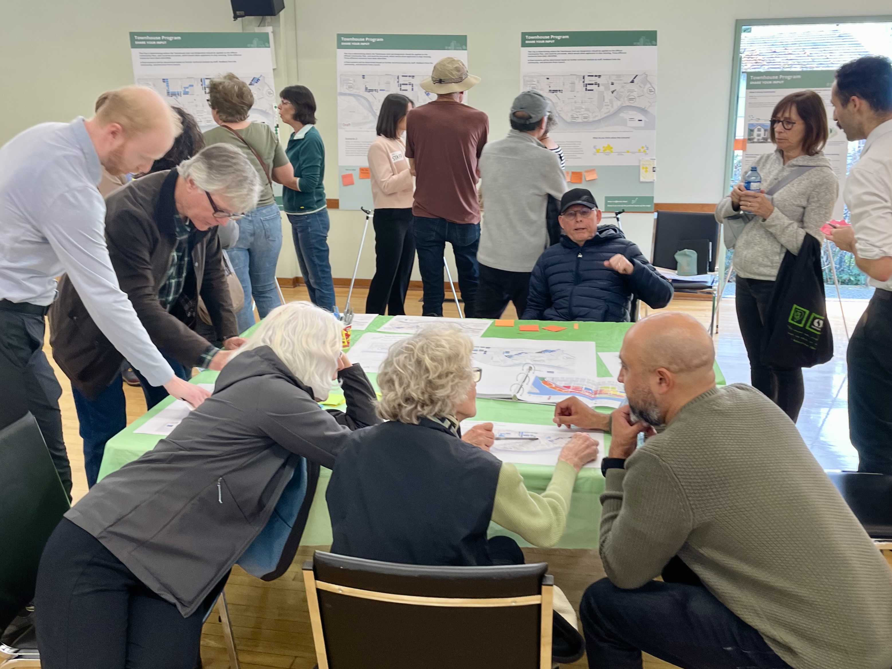 Community members participating in an Our City, Our Home Drop-in event