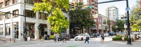 Photo of the Begbie Street and Columbia Street intersection
