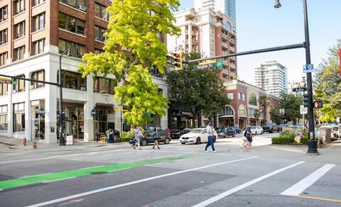 Photo of the Begbie Street and Columbia Street intersection